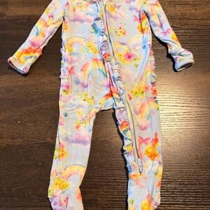 Bums & Roses Over the Rainbow One Piece Footsie Pajamas